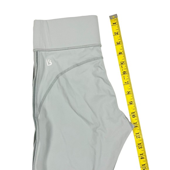 BuffBunny Women’s Gray Leggings Woven Net Sides High Waist Active Pants M - Picture 8 of 10